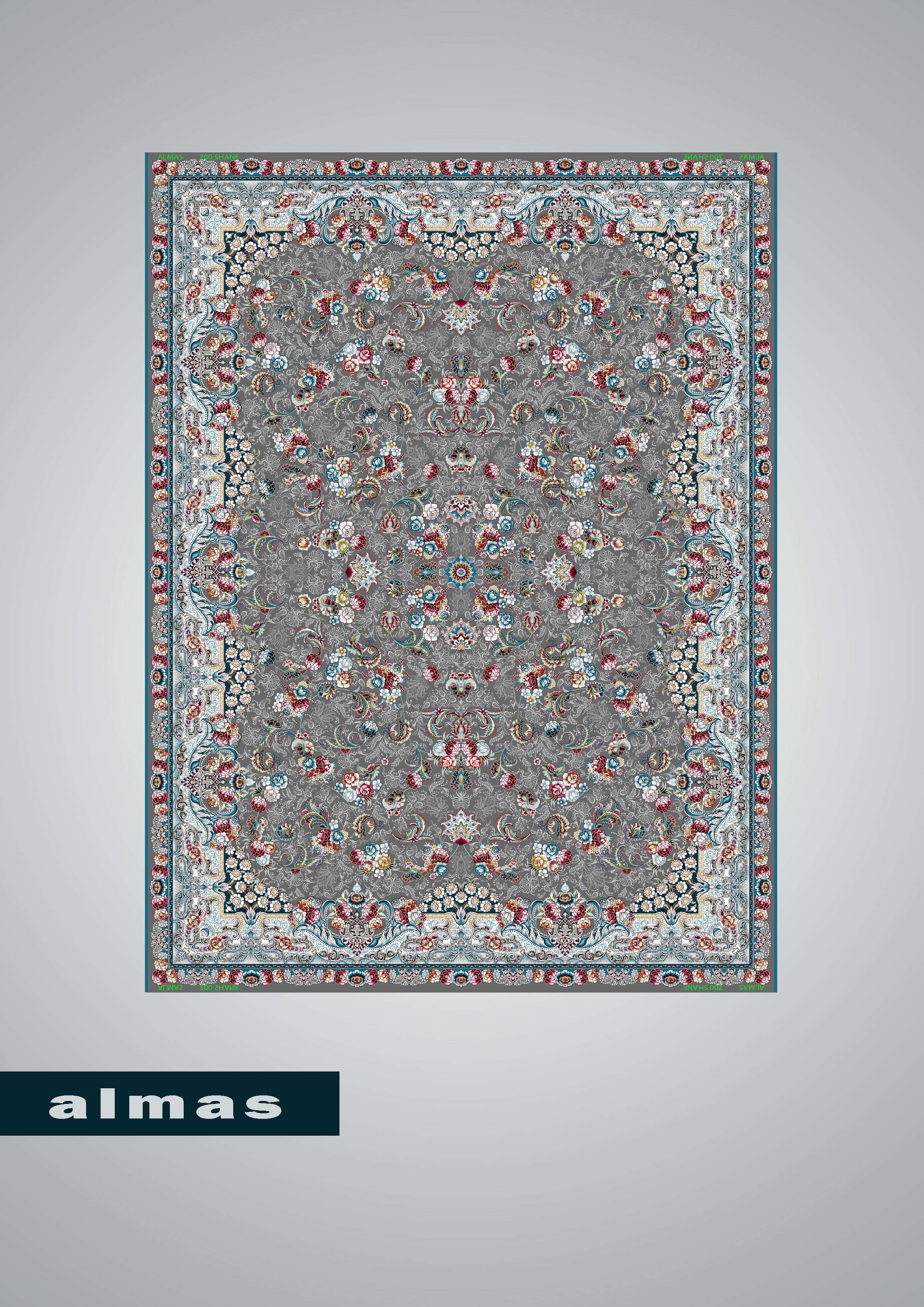 فرش 700 شانه طرح الماس 